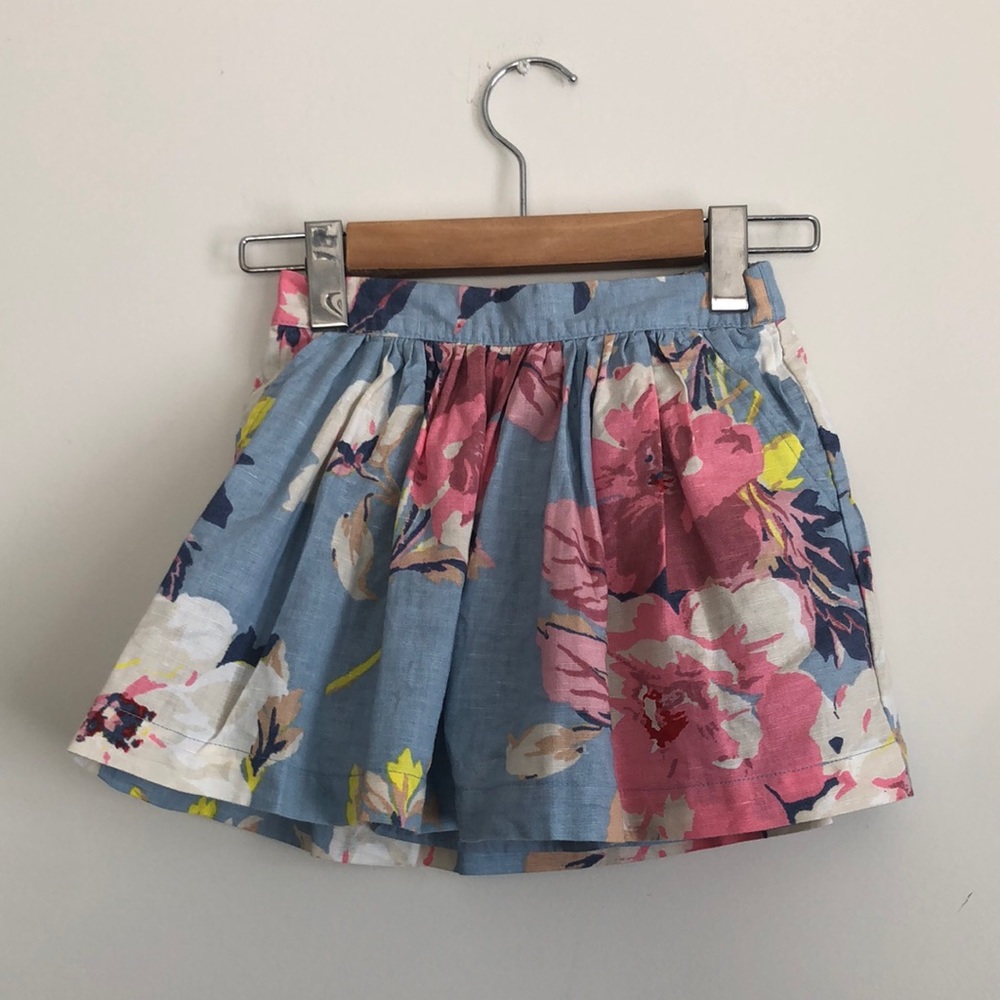 Gap kids floral cotton picketed skirt size small 6/7